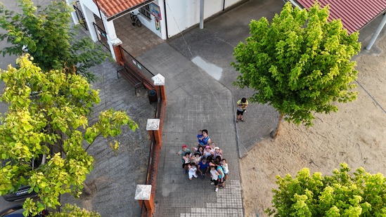Actividad de drones con niños
